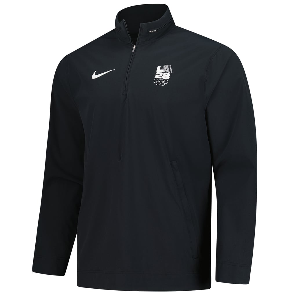 Veste d'entraîneur légère Nike LA28 Summer Olympics à fermeture éclair quart de tour - Noir